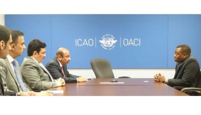 HE Minister Holds Talks with President of the ICAO Council