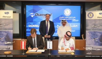 HE Minister Witnesses Agreement Signature between QAC, Diamond Aircraft 