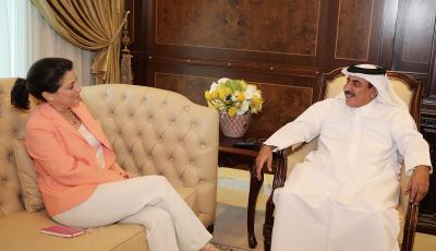 HE The Minister Meets with US Ambassador to Qatar