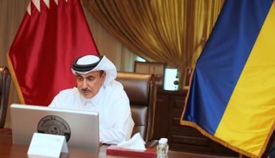 Minister Al-Sulaiti, Ukraine Infrastructure Minister Witness Initialing of S.C. Olvia Port Concession Agreement