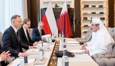 President of Poland Meets with Minister Al-Sulaiti 