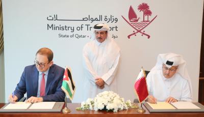 Minister Attends Signing of Protocol Amending Provisions of Qatar-Jordan Air Services Agreement